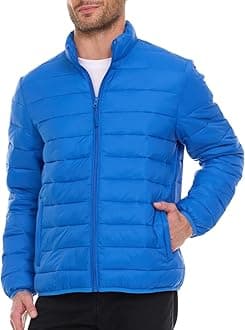 Packable Puffer Jacket Men, Warm Lightweight Winter Jackets for Men
