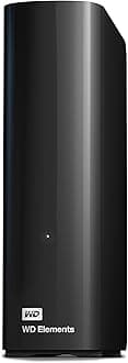 22TB WD Elements Desktop External Hard Drive, USB 3.0 external hard drive for plug-and-play storage - WDBWLG0220HBK-NESN