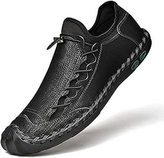 LZDZN Mens Casual Shoes for Men's Leather Loafers Boat Dress Driving Men Black Brown Yellow White Big Size Wide Summer Breathable Fashion Walking Work Office Business Male Handmade