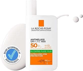 La Roche-Posay Anthelios UVMune 400 Oil Control Invisible Fluid SPF50+ Sun screen for Oily, Blemish-Prone Skin