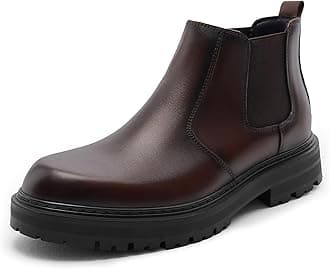 Holy dove Men's Wide Toe Box Platform Chelsea Boots Slip-On Casual Ankle Dress Boot