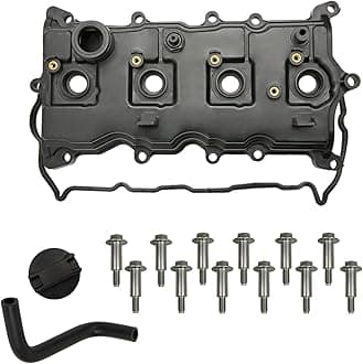 MITZONE Engine Valve Cover with Gasket Bolts & Oil Cap Compatible with 2007-2013 Nissan Altima Sentra SE-R 2.5L Part# 13264-JA00A 13270-JA00A