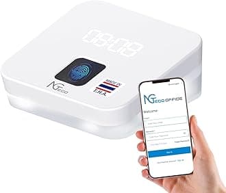 NGTeco Time Clock Cloud-Based, TC4 Fingerprint Time Clocks for Employees Small Business, Customization Rule Clock in Machine with Remote Control Software ＆ iOS/Android App