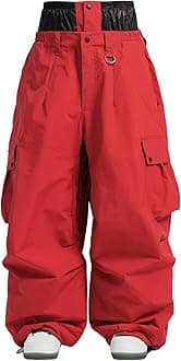 GSOU SNOW Women Men Ski Pants Snowboard Pants Super Baggy Snowboarding Loose Snow Sport Insulation Waterproof Windproof