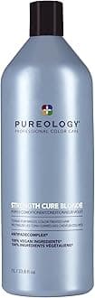 Pureology Strength Cure Blonde Purple Conditioner - For Blonde & Lightened Color-Treated Hair, Strengthens Hair & Fights Brass, Sulfate-Free & Vegan