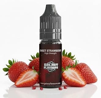 Sweet Strawberry Food Flavouring Drops 10ml - Premium Fruity Extract for Professional Baking & Luxury Strawberry Beverages - High Strength Food Grade Concentrate by GALAXY FOOD FLAVOURS