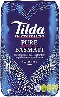 Tilda - 100% Reiner Basmati Reis - Premium Aus Indien - 1. Platz bei Stiftung Warentest - 1kg