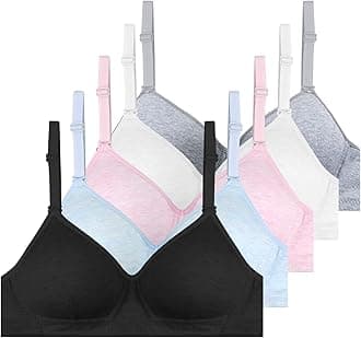 Phennie's Girls Training Bras Teens Sports Bras for Kids 8-10,10-12,12-14,14-16 Years Cotton Wireless Light Padded Bralette