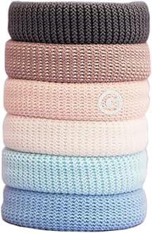 GIMME Bands Thick Fit Hair Ties | No Break Microfiber Thick Hair Elastics | A Firm Yet Gentle All Day Hold with No Snagging, Dents, or Breakage | Beach
