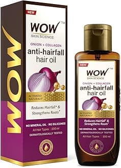 Onion Black Seed Hair Oil For Dry Damaged Hair & Growth- Hair Treatment For Dry Damaged Hair With Almond, Castor, Olive, Coconut & Jojoba Oil (Brown, 6.8 Fl Oz (Pack Of 1))