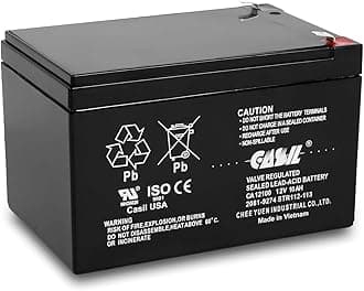 12V 10Ah SLA AGM Battery – Rechargeable Deep Cycle – F2 Terminals – Compatible with Long Way LW-6FM10, 12V 12Ah Battery Replacement