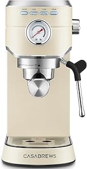 CASABREWS CM5418 Espresso Machine 20 Bar, Small Espresso Maker with Milk Frother Steam Wand, Stainless Steel Espresso Coffee Machine with 34oz Removable Water Tank, Cafetera Espresso, Creamy