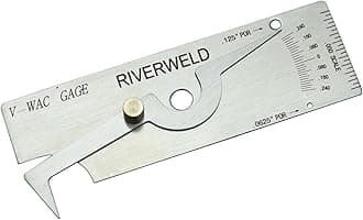 RIVERWELD V-WAC Single Weld Gauge Pit Depth Weld Gage Welding Inspection Thread Gauges Undercuts/Pits to 0.24 Inch by 0.02 Inch Increments