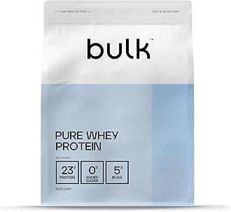 Bulk Pure Whey Protein Powder,Unflavoured,23g Protein and 5g BCAAs per Scoop,Whey Concentrate Shake,Low Sugar,Supports Muscle Growth and Repair,Smooth Mixing,Vegetarian,500g