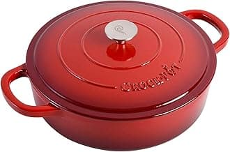 Crock-Pot Crock Pot Artisan Enameled Cast Iron Braiser W/Lid, 5 Quart, Scarlet Red