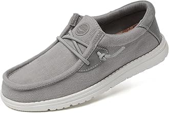 Grand AttackMen's Walking Boat Shoes-Slip On&Lace Up Casual Loafers, Comfortable & Lightweight Work Shoes | for Home, Leisure Travel, Driving Shoes