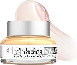 IT Cosmetics Confidence in an Eye Cream - Anti Aging Peptide Eye Cream for Dark Circles & Wrinkles, Lightweight 48HR Hydration, 2% Super Peptide Concentrate, Smooth & Brighten Undereye, All Skin Types