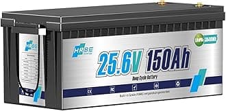 24V 150AH LiFePO4 Battery, 3480Wh Load Lithium Iron Phosphate Battery, Reliable Built-in BMS Protect,7000+ Deep Cycle Recharging, Ideal for RV/Solar/Marine/Off-grid/Trolling Motor