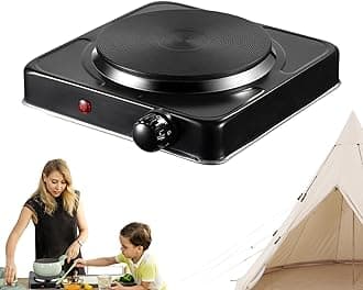 Electric Induction Cooker, 1000W Electric Stove Top Burner Countertop, 5 Firepower Levels Small Multifunction Cook Top for Cast Iron Pots Frifer