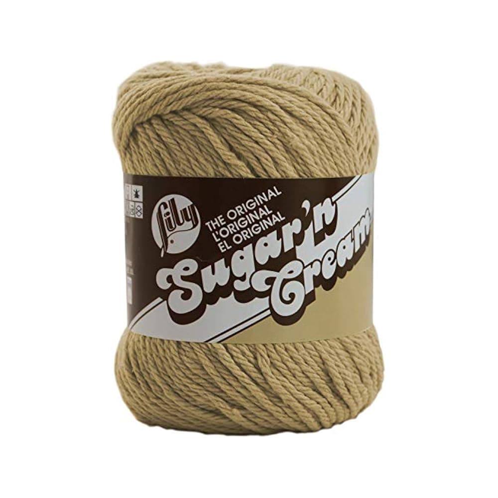 Sugar 'N Cream The Original Solid Yarn, 2.5oz, Medium 4 Gauge, 100% Cotton - Jute - Machine Wash & Dry