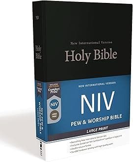 NIV, Pew and Worship Bible, Large Print, Hardcover, Black: New International Version, Black