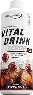Best Body Nutrition Vital Drink ZEROP® - Cherry Cola, Sugar-Free Beverage Concentrate, 1:80 Makes 80 Litres of Ready-To-Drink, 1000 ml