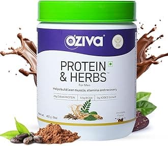 OZiva Protein & Herbs for Men, Chocolate, 16 Servings, 500 g