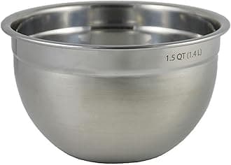 Tovolo Stainless Steel, Easy Pour, Deep Mixing Bowl, 1.5 Quart