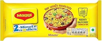 MAGGI 2-Minute Instant Masala Noodles, Iron Fortified, Made With Premium Spices (280g Pouchx2)