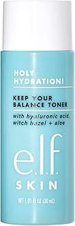 Skin Holy Hydration! Keep Your Balance Toner Mini, Gentle, Refreshing, Removes Makeup & Impurities, Hydrates, Cleanses, Soothes, Infused with Hyaluronic Acid, Witch Hazel and Aloe