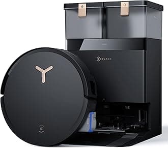 DEEBOT X8 PRO OMNI Robot Vacuum and Mop, 18000Pa, OZMO ROLLER Instant Self-Washing Mopping, 167℉ Hot Water Mop Washing, Auto Cleaning Solution Adding, Hot Air-Drying, Self-Emptying, Black