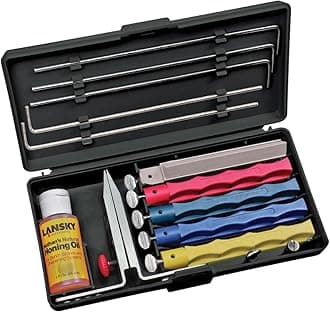 Professional Sharpening System with Coarse, Medium, Ultra Fine, and Serrated Medium Hones