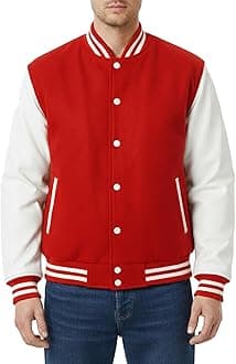 EASTIFIED Mens Hotline Miami Varsity Letterman Fashion Wool Bomber Slim Fit Casual Warm Boys College Baseball Jacket