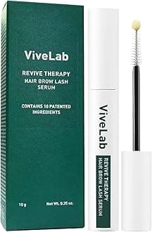 ViveLab Revive Therapy Serum - Eyelash & Eyebrow Enhancer for Natural, Thick Lashes and Brows - Korean Dermatologist-Conceived & Hypoallergenic Growth Kit 0.35oz