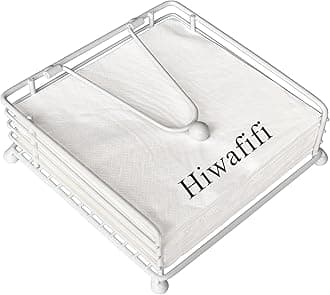 Napkin Holder for Table, Flat Napkin Holder with Weighted Arm, Square Paper N...