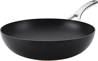 Nouvelle Copper Hard Anodized Nonstick Wok/Stir Fry Pan/Wok Pan - 12 Inch, Onyx Black