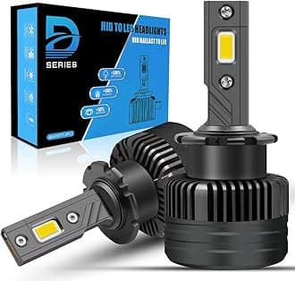 D2S LED Headlight Bulbs, Plug and Play, 12000LM Super Bright LED Bulbs, 90W 6000K Xenon White, Replacement OEM D2S D4S Xenon Bulbs, Pack of 2