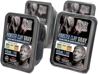 Monster Clay Premium Grade Modeling Clay (Gray - Medium - 18lb case)