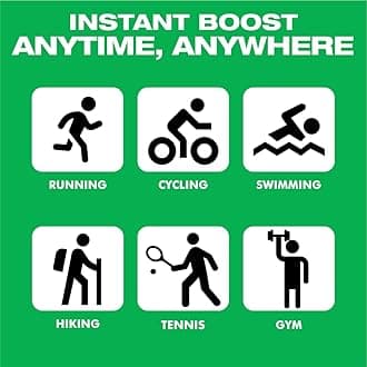 Energy Bytes Caffeine Gummies | Instant Energy Chews for Running, Cycling and Sports Performance | Vegan, Low Sugar | Apple Flash (12-Pack)