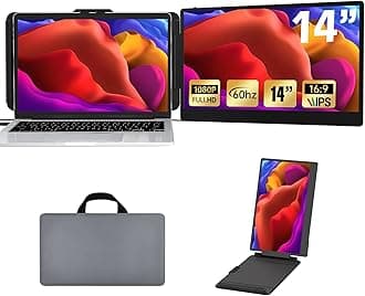 Laptop Monitor Extender, Portable Monitor for Laptop, Screen Extender Portable16:9, HDMI/Type-C Plug and Play Display 1080P for Tablet PC/Mac/Phone