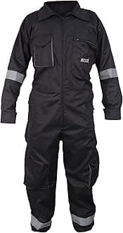 Men's Coveralls Boiler suit Overalls for Warehouse Garages Workers Heavy Duty Grey - Black - Blue