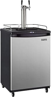 Kegco Z163S-2 Keg Dispenser, Two Faucet, Stainless Steel