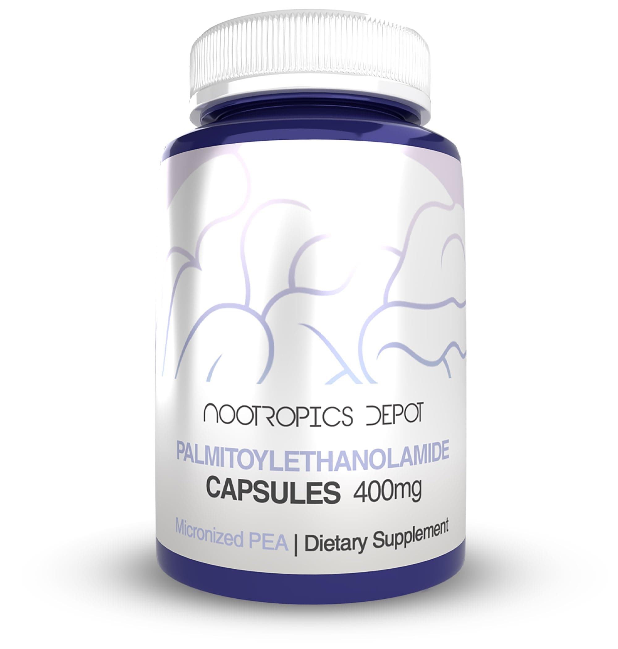 Nootropics Depot Micronized Pea Palmitoylethanolamide Capsules (400mg)- 30 Count