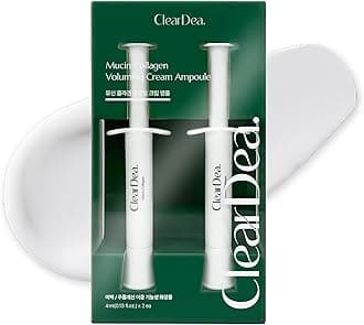 ClearDea Mucin Collagen Voluming Ampoule Moisturizer Face Cream (Dual Collagen + Mucin Care) – Deep Hydrating Facial Skin Care for Women, Glow Up Skincare Essentials - 0.14 Fl Oz x 2ea (Pack of 1)