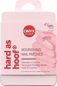 Hard as Hoof Nail Repair Patches - Nail and Cuticle Strengthening Treatment, Nail Strengthener and Growth, Nail Care, 20 Count