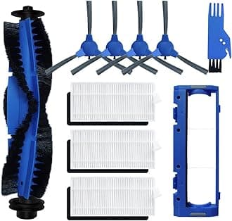 SONGRUIReplacement Parts for eufy robovac 11S, 12, 15T, 15C, 25C, 30, 30C, 35C Slim Carpet Robotic Vacuum Cleaner Hepa Filter Roller Brush Guard & Spin Side Brushes Attachment (with Brush Guard)