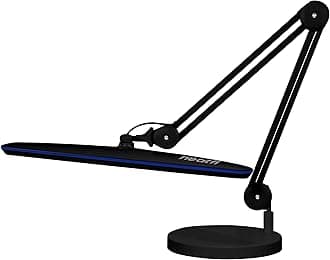 XL 24W LED Desk Lamp with Base – 2,200 Lumens | 23” Wide Shade | Dimmable Eye-Caring Task Light | Adjustable Arm | Office, Study, Crafting & Nail Techs (Black, Non-CCT with Base)
