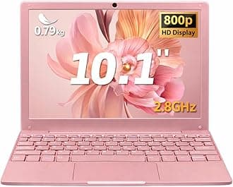 Small Mini Laptop, 10.1 inch (0.79 kg),Ultra Thin and Lightweight Notebook Laptops,Celeron N4020, 8GB DDR4,TF Card,Type-C,Perfect for Kids and Adults Computer(Rose Gold, 8G+960G SSD)