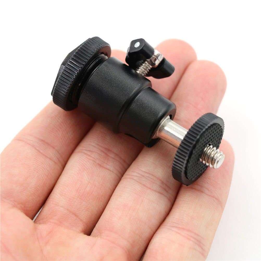 Mini Ball Head Hot-Shoe Adapter Camera 1/4" Screw Mount for DSLR Camera NT