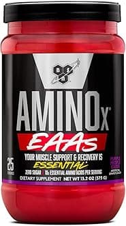 BSN Amino X EAAs, Muscle Recovery & Endurance, 10g Essential Amino Acids, 5g BCAAs, Zero Sugar, Caffeine Free, Purple People Eater, 13.2oz, 25 Servings